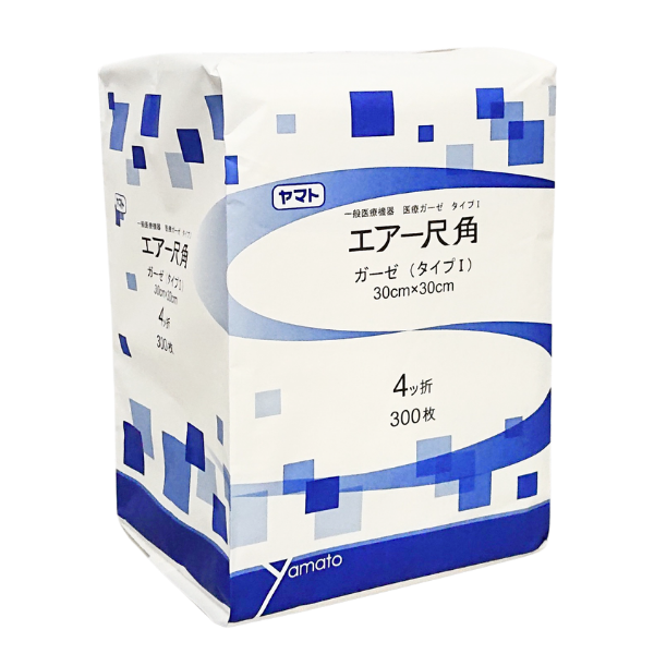 エアー尺角ガーゼ-4ツ折300枚-ヤマト – 歯科・医療専門販売サイト maiple